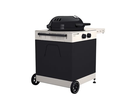 Outdoorchef Arosa 570 G TEX Yeni Barbekü, Tekstil Kabin, LPG'li Barbekü Mangal Ayaklı, 9.5 kW Isı Gücü,57 cm Barbekü Izgara, Çelik Brülör Sistemi, Siyah