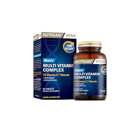 Nutraxin Men's Multi Vitamin Complex 60 Tablet Takviye Edici Gıda
