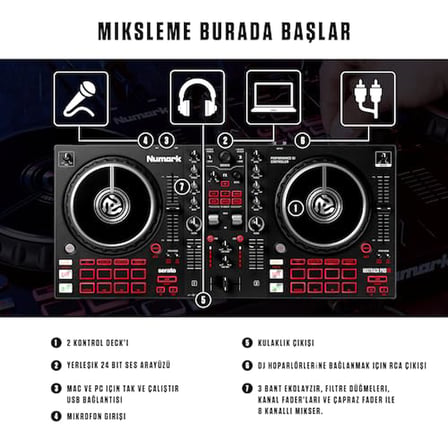 Numark Mixtrack Pro FX 2 Deck DJ Controller