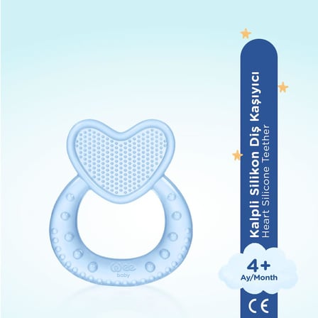 Wee Baby Kalpli Silikon Diş Kaşıyıcı - MAVİ