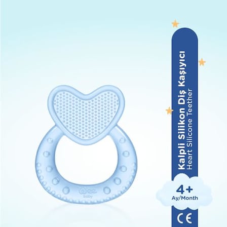 Wee Baby Kalpli Silikon Diş Kaşıyıcı - MAVİ