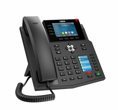 Fanvil X5U High-End VoIP Telefon, 3,5 inç Renkli Ekran, DSS Tuşları için 2,4 İnç Yan Renkli Ekran. 16 SIP Hatları, Çift Bağlantı Noktalı Gigabit Ethernet, Güç Adaptörü Dahil Değildir