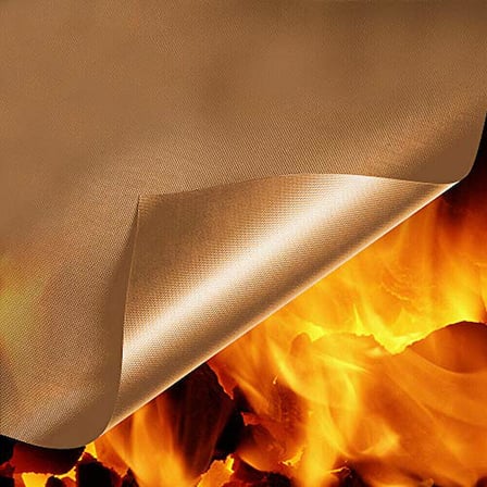 BlueFox Yanmaz Yapışmaz Mangal Pişirme Örtüsü "GRILLMAT" - 2 Adet En:40 Cm - 0,30mm - BAKIR RENK (100 cm) İKİLİ PAKET