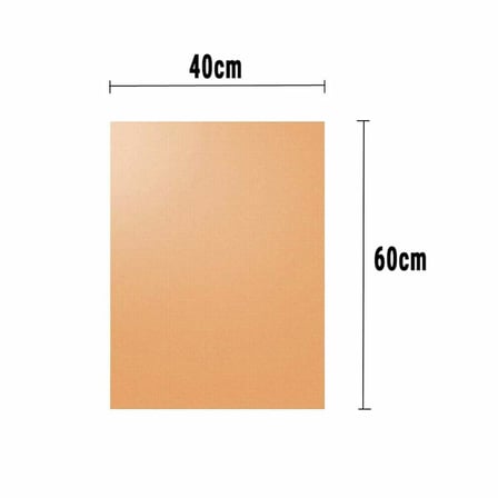 BlueFox Yanmaz Yapışmaz Mangal Pişirme Örtüsü "GRILLMAT" - 2 Adet En:40 Cm - 0,30mm - BAKIR RENK (60 cm) İKİLİ PAKET