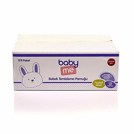 baby me Bebek Temizleme Pamuğu 15x60 adet
