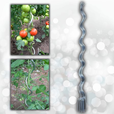 AKTEPE GROUP 20 Adet 150 Cm Metal Spiral Bitki Destek Çubuğu Hobi Bahçesi Bitki Bağlama Teli Sebze D