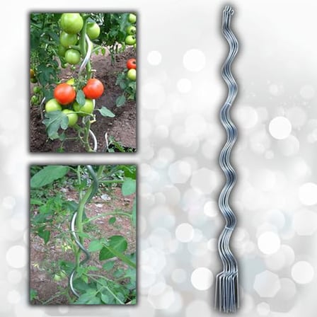 AKTEPE GROUP 20 Adet 150 Cm Metal Spiral Bitki Destek Çubuğu Hobi Bahçesi Bitki Bağlama Teli Sebze D