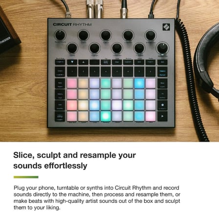 Novation Circuit Rhythm Groovebox Synthesizer: Yapmak ve Performans Sergilemek İçin 8 Örnek Parçaya Sahip Sampler ve Groovebox