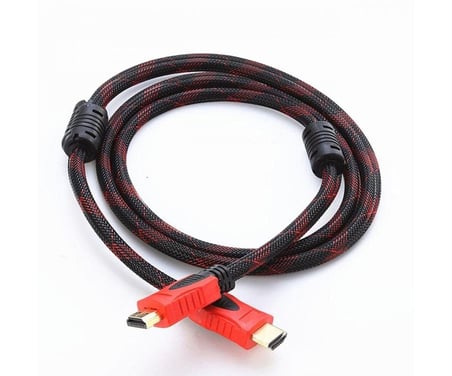 PDAteknoloji Concord HDMI Kablo 1.5 Metre Ses ve Görüntü Aktarım Kablosu - Siyah/Kırmızı