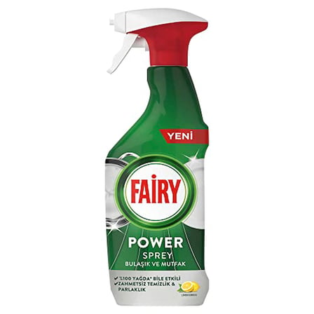 Fairy Power Sprey, 3'ü 1 arada, Bulaşıklarınız Ve Mutfağınız Için Zahmetsiz Temizlik Ve Parlaklık, L