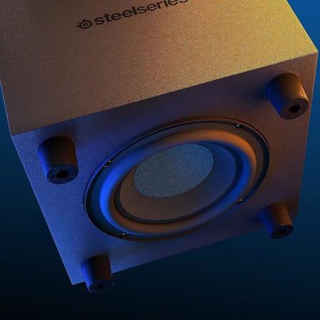 steelseries 7 RGB Aydınlatmalı 2.1 Oyun Hoparlörleri, 2 Yönlü Hoparlör Tasarımı, Reaktif RGB A