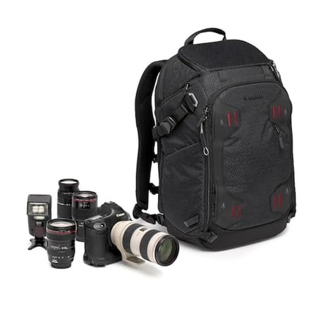 Manfrotto Pro Light Multiloader M, refleks ve aynasız kameralar için sırt çantası, 4 erişim noktası, çoklu tripod eki, 3 kullanım modu, değiştirilebilir bölücüler, siyah