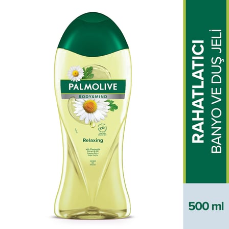 Palmolive Body & Mind Papatya Özü ve Doğal Yağ ile Rahatlatıcı Banyo ve Duş Jeli (500 ml)