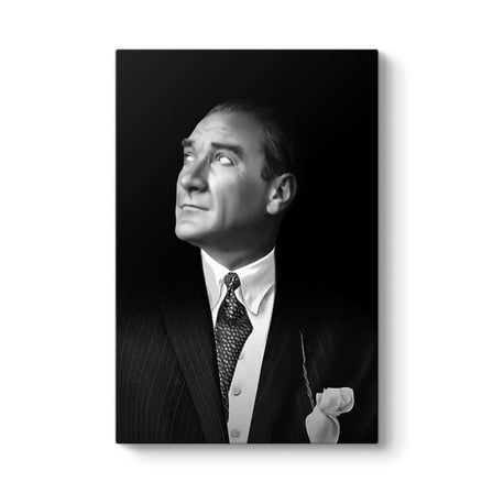 tabloshop Siyah Beyaz Atatürk Portresi Tablo 40 x 60