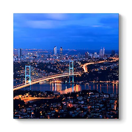 İstanbul Gece Köprü Tablosu 30 x 30