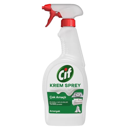 Cif Krem Sprey Çok Amaçlı Amonyak Yüzey Temizleyici Yağ ve Kir Çıkarıcı 750 ml