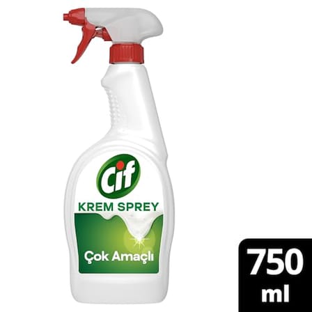 Cif Krem Sprey Çok Amaçlı Amonyak Yüzey Temizleyici Yağ ve Kir Çıkarıcı 750 ml