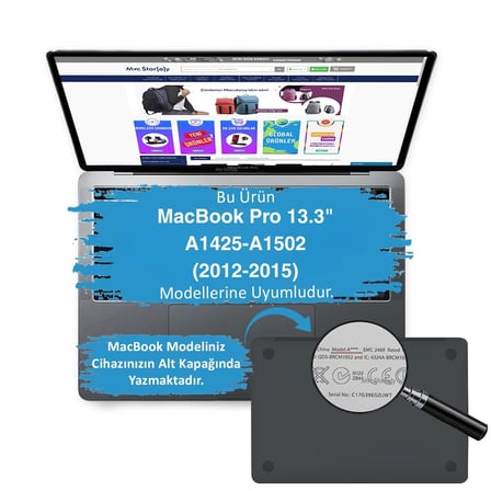 McStorey MacBook Pro 13 inç Kılıf Uyumlu, Mat Sert Kapak Eski HDMI Model 2012-2015 A1425 A1502, Çizi