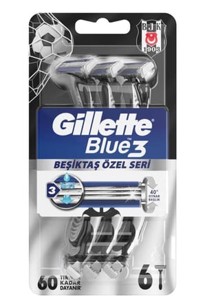 Gillette Blue 3 6'lı Taraftar Paketi Özel Seri Beşiktaş