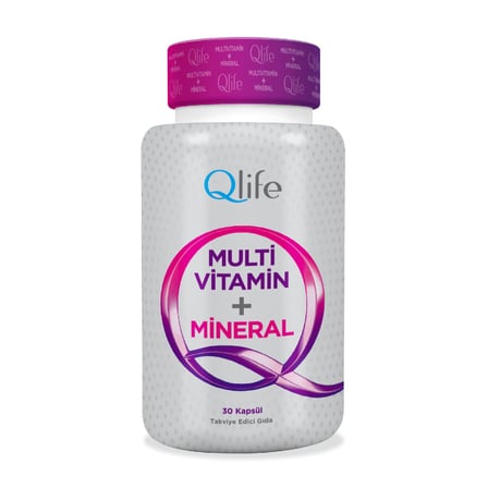 Qlife Multivitamin & 30 Kapsül 13 Vitamin 7