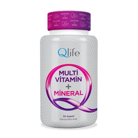 Qlife Multivitamin & 30 Kapsül 13 Vitamin 7