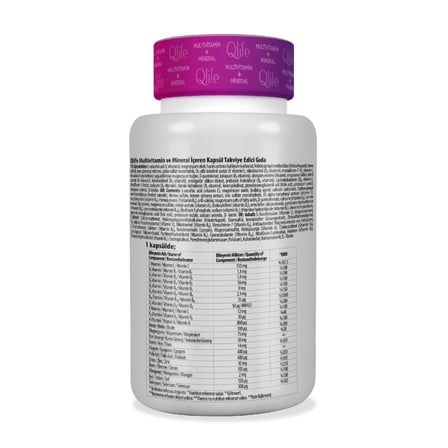 Qlife Multivitamin & 30 Kapsül 13 Vitamin 7