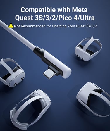 Syntech Bağlantı Kablosu 20 FT Quest2/Quest Pro/Pico 4 Aksesuarları ve PC/Steam VR, Yüksek Hızlı PC Veri Transferi, VR Kulaklık ve Oyun Bilgisayarı için USB C Kablosu