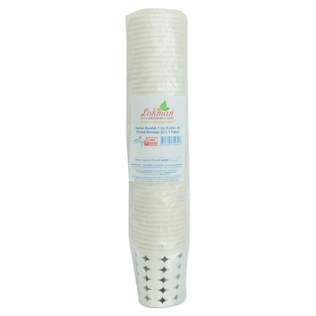 LokmanAVM Karton Bardak 7 Oz Kullan At Çay Kahve Sıcak Kağıt Otomat Bardağı 50 li 1 Paket