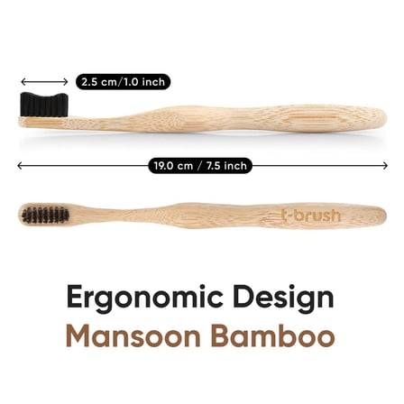 T-Brush Bambu Yetişkin Koyu Gri Diş Fırçası