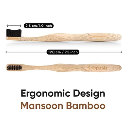 T-Brush Bambu Yetişkin Koyu Gri Diş Fırçası