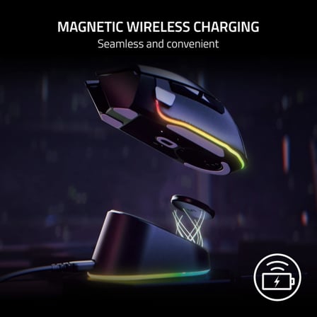 Razer Mouse Dock Pro ve Şarj Yuvası - Razer Oyun Fareleri için (Manyetik Kablosuz Şarj Yuvası, Hiper
