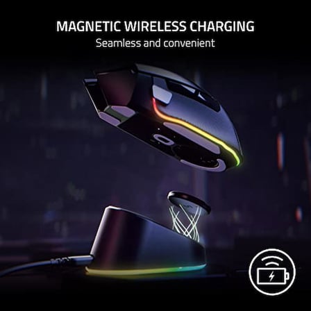Razer Mouse Dock Pro ve Şarj Yuvası - Razer Oyun Fareleri için (Manyetik Kablosuz Şarj Yuvası, Hiper