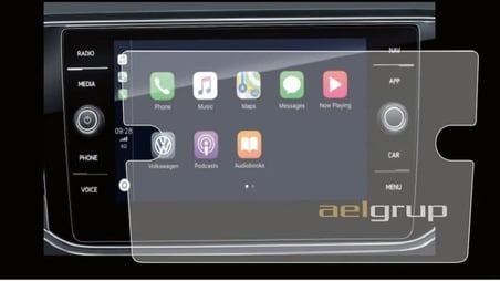 ael-tech Volkswagen T- Navigasyon uyumlu Temperli Ekran Koruyucu Cam 2019 2022
