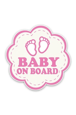 TSC Arabada Bebek Var Sticker Yapıştırma 18CM