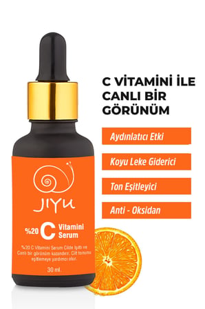 Jiyu%20 C Vitamini (Ascorbic Acid) İçeren Yüz Serumu, 30 ml – Cilt Bakım ve Nem Desteği İçin Hafif Formül