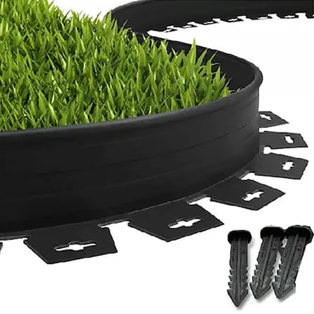 Lux Garden Çim Ayırıcı 2,5 M Siyah Çim Sınırlayıcı Taş Toprak Ayıracı Çim Ayracı Çim Ayırıcı Bariyeri