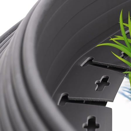 Lux Garden Çim Ayırıcı 2,5 M Siyah Çim Sınırlayıcı Taş Toprak Ayıracı Çim Ayracı Çim Ayırıcı Bariyeri