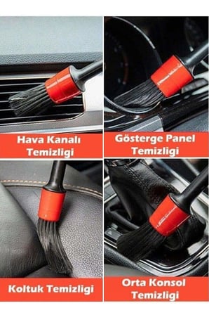 Mobee Detail Brush Araç Dip Köşe Temizlik 5'li Fırça Seti İç ve Dış Temizleme Fırçaları