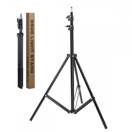 Coverzone Tripod Kamera Işık Ayağı Döküm Demir 940GR Fotoğraf Makinesi Paraflaş Kamera 70 cm-210 cm Açılabilir Katlanabilir Tripod Yayıncı Vlog Youtuber Işık Tripod Ayağı TR8899