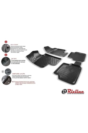 Ford Focus 2 2005-2010 Arası 3d Oto Paspas Seti - PRA-1708446-7670 ile uyumlu