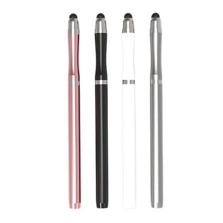 Microcase Universal Telefon Tablet iPad 2in1 Disk Uçlu Stylus Pen Dokunmatik Kalem - AL3464 (Siyah)