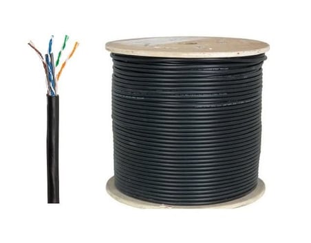 150 METRE DIŞ ORTAM CAT6 İNTERNET KABLOSU SİYAH FİBER MODEM PC İNTERNET
