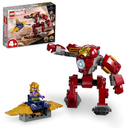 LEGO Man Hulkbuster Thanos’a Karşı 76263 – 4 Yaş ve Üzeri Çocuklar için Süper Kahraman Hediyesi Fikri, Man ve Uçağıyla Thanos Minifigürleri İçeren Oyuncak Yapım Seti (66 Parça)