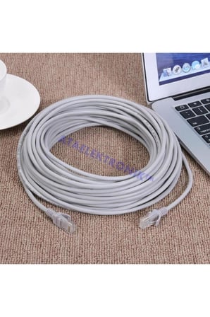 20mt 20 Metre +tv Fiber Adsl Modem Bilgisayar Arası Ethernet Internet Kablosu Ağ Network