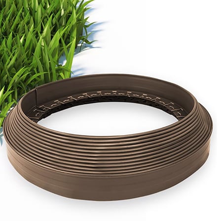 Lux Garden Çim Ayırıcı 10 M Kahverengi Çim Sınırlayıcı Taş Toprak Ayıracı Çim Ayracı Çim Ayırıcı Bariyeri