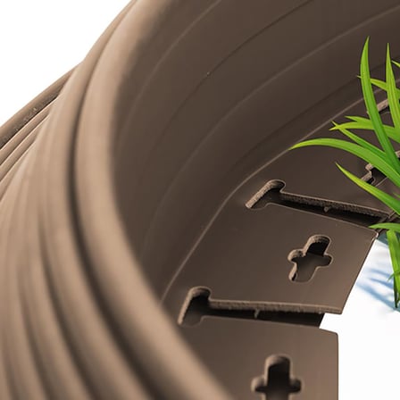 Lux Garden Çim Ayırıcı 10 M Kahverengi Çim Sınırlayıcı Taş Toprak Ayıracı Çim Ayracı Çim Ayırıcı Bariyeri