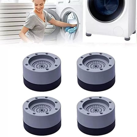 TİNEKE Beyaz eşya ayağı Çamaşır Makinesi Mobilya Titreşim Önleyici Kaydırmaz ve yükseltici 4 lü set (3,5 cm)