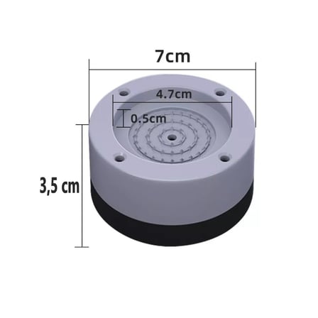 TİNEKE Beyaz eşya ayağı Çamaşır Makinesi Mobilya Titreşim Önleyici Kaydırmaz ve yükseltici 4 lü set (3,5 cm)