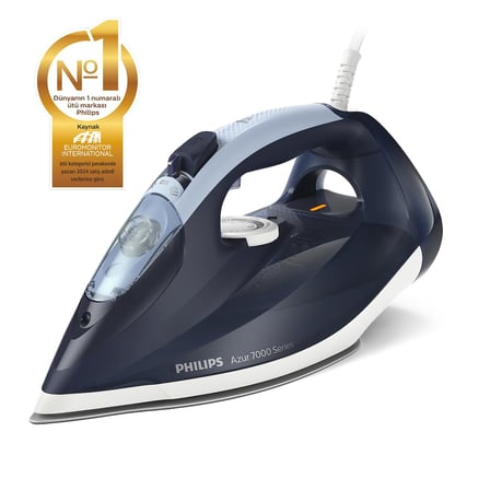 Philips 7000 Serisi Buharlı Ütü - 2800W, SteamGlide Taban, 250 g Güçlendirme, 50 g/ Sürekli Buhar, Otomatik Kapanma, Hızlı Kireç Temizleme (DST7030/20)