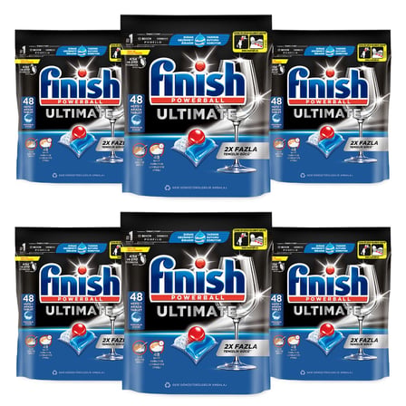 Finish Ultimate Bulaşık Makinesi Deterjanı Tableti 6 x 48 Kapsül, 288 Tablet